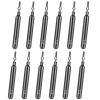 Fishfun 12Pcs Tungsten Drop Shot Weights Sinkers for Bass Fishing, Tungsten Dropshot Fishing Weights, Silver Clip On Skinny, 3/16 oz view 1