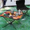 SDMKA Crowd Silhouettes Outdoor Folding Table for Camping, Beach & Picnic  Portable, Easy-to-Carry Camping Side Table with Durable Bag for BBQ, Camp Use view 2