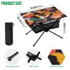 SDMKA Crowd Silhouettes Outdoor Folding Table for Camping, Beach & Picnic  Portable, Easy-to-Carry Camping Side Table with Durable Bag for BBQ, Camp Use view 3