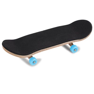 F&Y 1Pc Maple Wooden Alloy Fingerboard Skateboard with Box, Premium Mini Finger Skateboards for Pressure Relief, Ideal Kids Present, Complete Set with Accessories (Light Blue)