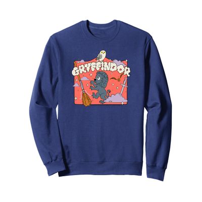 Amazon Essentials Harry Potter Hogwarts Gryffindor House Cartoon Scene Sweatshirt