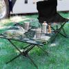 SDMKA White Bunnies Outdoor Folding Table for Camping, Beach & Picnic  Portable, Easy-to-Carry Camping Side Table with Durable Bag for BBQ, Camp Use view 2