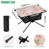 SDMKA Cute Bunnies with Carrots Outdoor Folding Table for Camping, Beach & Picnic  Portable, Easy-to-Carry Camping Side Table with Durable Bag for BBQ, Camp Use view 3