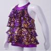Zaldita Girls Ruffles Sequins Hiphop Jazz Latin Dance Shorty Leotard Tutu Dress Ballet Performance Costume Purple 8 Years view 3