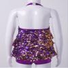 Zaldita Girls Ruffles Sequins Hiphop Jazz Latin Dance Shorty Leotard Tutu Dress Ballet Performance Costume Purple 8 Years view 4