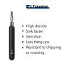 Fishfun 12Pcs Tungsten Drop Shot Weights Sinkers for Bass Fishing, Tungsten Dropshot Fishing Weights, Black Tie On Skinny, 1/4 oz view 2