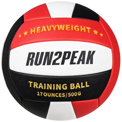 RUN2PEAK Setter Training Volleyball Official Size 5 Volleyballs Heavy Weight Ball PU Practice Volley Balls for Indoor Rebounder Equipment Setters Weighted Volleyball Setting Trainer