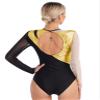 TSSOE Women Mesh Patchwork Gymnastics Leotard Long Sleeves Bodysuit Figure Skating Performance Costume D01 XX-Large view 3