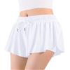 Auranso Girls Flowy Shorts with Pocket 2-in-1 Athletic Running Butterfly Shorts 3Pack Black-Blue-White 7-8 Years view 4