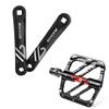 BUCKLOS MTB Flat Pedals Mountain Bike Pedals,Ebike Mountain Bike Square/Diamond/Hollow Crank Arm -152MM/170MM/175MM for Electric Bike/Road Bike/Commuter Bike/Exercise Bike/Fat Bike view 1