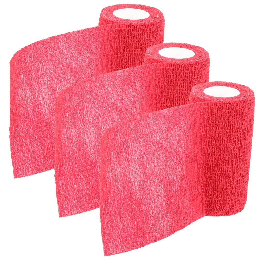 Parliky 3rolls Elastic Perforated Hockey Grip Tape Wear- Resistant Tape for Tennis Racket