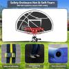 Lyromix Upgraded 14FT Trampoline for Kids and Adults, Large Outdoor Trampoline with Basketball,Stakes, Light, Sprinkler,Basketball Hoop and Net, Capacity for 5-8 Kids and Adults view 3