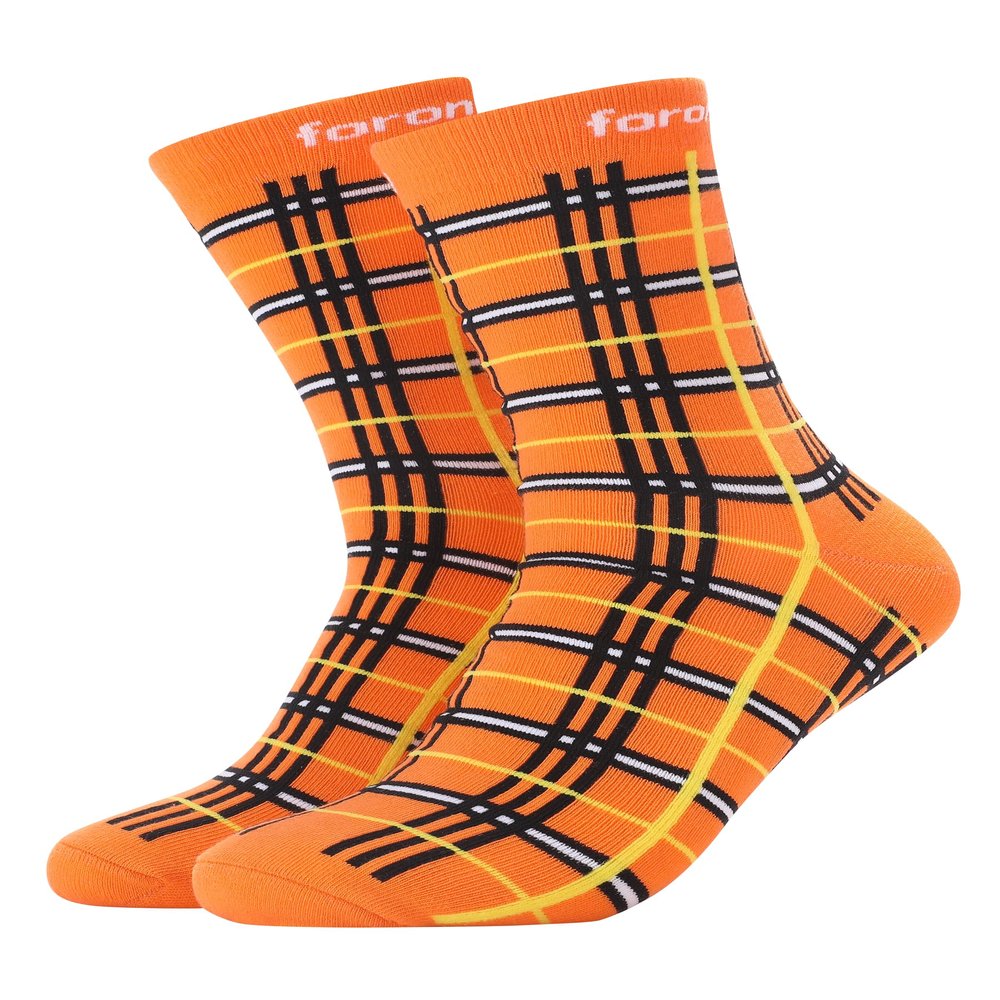 Forony Mens Dress Socks Size 9-11 9-12 10-13 Quick Dry Anti Odor Groomsmen Halloween Socks Gifts Orange