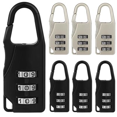 LIFKOME 3-Digit Digital Combination Luggage Lock Resettable Password Padlock for Suitcase Backpack Cabinet Locker Portable Travel Security 6-Pack 2.16 X 0.78 X 0.31 in