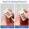 LIFKOME 3-Digit Digital Combination Luggage Lock Resettable Password Padlock for Suitcase Backpack Cabinet Locker Portable Travel Security 6-Pack 2.16 X 0.78 X 0.31 in view 3