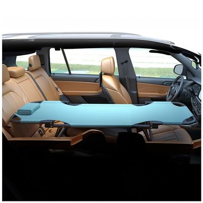 PetterShop Folding Camping Bed, Heavy Duty Sturdy Camp Beds for Adults, Car Travel Bed  Folding Steel Frame Portable with Carrying Bag (Color : Blue, Size : 163x56cm)