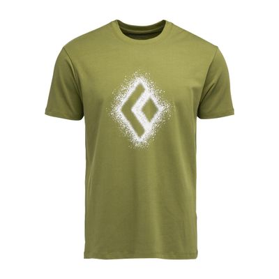Black Diamond Mens Chalked Up 2.0 Short Sleeve T-Shirt, Camp Green, Small