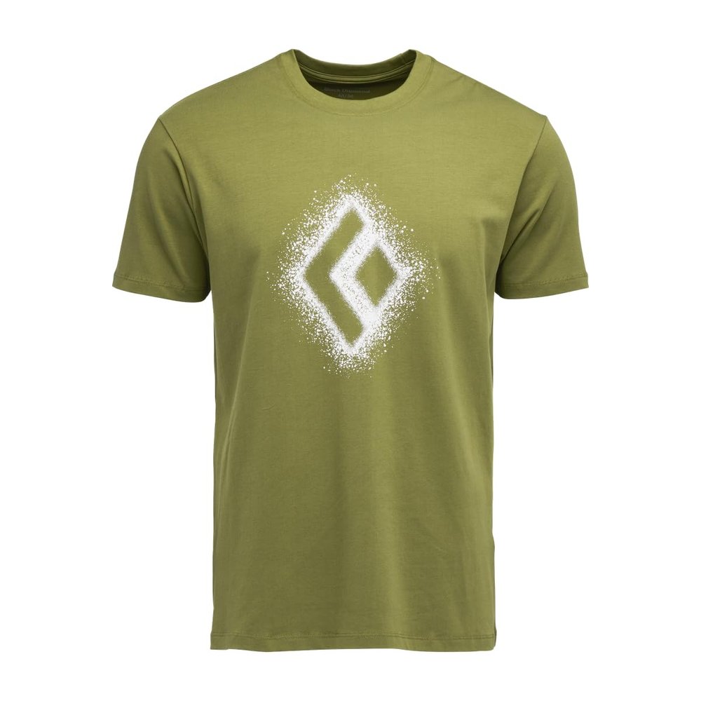 Black Diamond Mens Chalked Up 2.0 Short Sleeve T-Shirt, Camp Green, Small