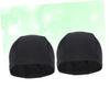 KICHOUSE 2pcs Stretchable Polyester Swim Caps for Men and Women Comfortable Fit for Long Hair Quick-Drying Uv for Swimming and Black view 4