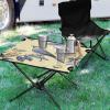 SDMKA Bird Beige Outdoor Folding Table for Camping, Beach & Picnic  Portable, Easy-to-Carry Camping Side Table with Durable Bag for BBQ, Camp Use view 2