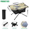 SDMKA Bird Beige Outdoor Folding Table for Camping, Beach & Picnic  Portable, Easy-to-Carry Camping Side Table with Durable Bag for BBQ, Camp Use view 3
