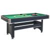 6-Foot Pool Table with Table Tennis Top, Multi Game Table with Green Felt and Black Table Tennis Surface, Billiard Table with Table Tennis Conversion Top view 4