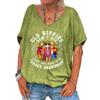Old Hippies Don't Die Grandma Shirt V Neck Old Hippies Don't Die T Shirt Hippie Shirt Grandma Tshirts Shirts for Women Green view 1