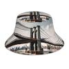 Brooklyn Bridge S Print Wide Brim Foldable,Sun Bucket Hat,Summer Sun Beach Fishing Cap for Men and Women Fisherman view 1