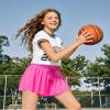 Auranso Girls Flowy Shorts with Pocket 2-in-1 Athletic Running Butterfly Shorts Hot Pink 5-6 Years view 3