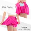 Auranso Girls Flowy Shorts with Pocket 2-in-1 Athletic Running Butterfly Shorts Hot Pink 5-6 Years view 4