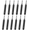 Fishfun 12Pcs Tungsten Drop Shot Weights Sinkers for Bass Fishing, Tungsten Dropshot Fishing Weights, Black Clip On Skinny, 1/4 oz view 1