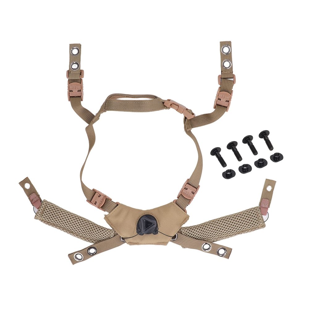 Adjustable Dial Suspension System Chin Strap for Fast, MICH, Wendy Helmet, Nylon Material with Knob Adjustment & Easy Installation Kit
