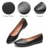 hash bubbie Women's Flats Shoes Ballet Flats Dress Shoes Comfortable PU Leather Slip on Shoes for WomenBlack.US9.5 view 4