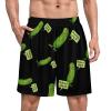 Big Dill Pickle Men's Pajama Shorts Lightweight Lounge Pants Pj Bottoms Sleep Pants S view 1