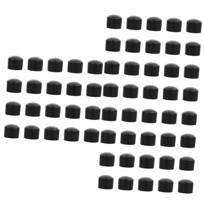 Sosoport 60pcs Foosball Table Rod End Caps Plastic Football Machine Accessories for Standard Tables Wear Resistant and Easy to Install Black