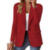 Weinexra Women's Blazer Open Front Casual Bussiness Blazers Notch Collar Work Office Suit Jackets Long Sleeve Lapel Jacket view 1