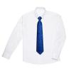 DiBanGu 2PCS Set for Father and Son Tie Silk Mens and Boys Adjustable Necktie & Pocket Square Cufflinks Kids Pre-tied Necktie, Royal Blue view 4