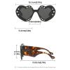 mincl Heart-shaped Punk Y2k Sunglasses Women 2024 Trend Rhinestone Love Sun Glasses Lady Party Shades Streetwear Sunglass (gray&pink) view 3