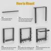 ONETIGRIS Gun Rack Wall Mount,Indoor Gun Rack for Wall with Shelf Horizontal and 1 Removable Gun Accessories Tray view 4