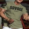 Savage Men's Workout Shirt for Men, Gym Funny Deadlift Lifting T-Shirt (XL, Savage Military Green Branded) view 2