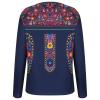 2024 Vintage Tops for Women Summer Boho Embroidered Tunics Mexican Blouse Casual Long Sleeve Crewneck Tee Shirts view 4
