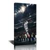 Canvas Wall Art Football Star Abstract Painting Canvas Art Sport Game League Match Poster Modern Home Decor Artwork for Club Arena Living Room Office Bedroom Posters Framed Ready to Hang 24x16 in view 1