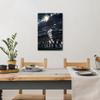 Canvas Wall Art Football Star Abstract Painting Canvas Art Sport Game League Match Poster Modern Home Decor Artwork for Club Arena Living Room Office Bedroom Posters Framed Ready to Hang 24x16 in view 3