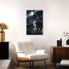 Canvas Wall Art Football Star Abstract Painting Canvas Art Sport Game League Match Poster Modern Home Decor Artwork for Club Arena Living Room Office Bedroom Posters Framed Ready to Hang 24x16 in view 4