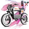 eAhora FT01 1700W Electric Dirt Bike 36MPH with 48V 30Ah, 135MM Front Fork & Dual Disc Hydraulic Brakes, 90Miles Long Range Electric Bike, 20" Fat Tire electric motorcycle for adults, electric scooter view 1