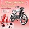 eAhora FT01 1700W Electric Dirt Bike 36MPH with 48V 30Ah, 135MM Front Fork & Dual Disc Hydraulic Brakes, 90Miles Long Range Electric Bike, 20" Fat Tire electric motorcycle for adults, electric scooter view 2
