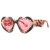 Heart-shaped Punk Y2k Sunglasses Women 2024 Trend Rhinestone Love Sun Glasses Lady Party Shades Streetwear Sunglass (pink) view 1