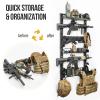 ONETIGRIS Gun Rack Wall Mount,Indoor Gun Rack for Wall with Shelf Horizontal and 1 Removable Gun Accessories Tray view 2