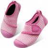 Aqu Shoes for Women Wide Width Men Aqu Socks Quick-Dry Barefoot Water Shoes Adjustable Sandals (Pink, 4-4.5) view 1