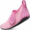 Aqu Shoes for Women Wide Width Men Aqu Socks Quick-Dry Barefoot Water Shoes Adjustable Sandals (Pink, 4-4.5) view 4
